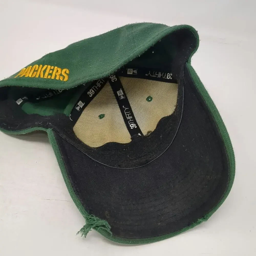 Green Bay Packers NFL New Era Green Cap L 39THIRTY Embroidered Curved Brim Hat